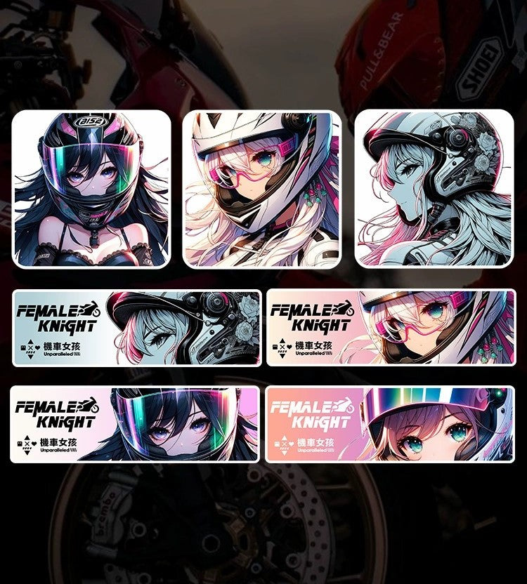 Biker Girl Stickers