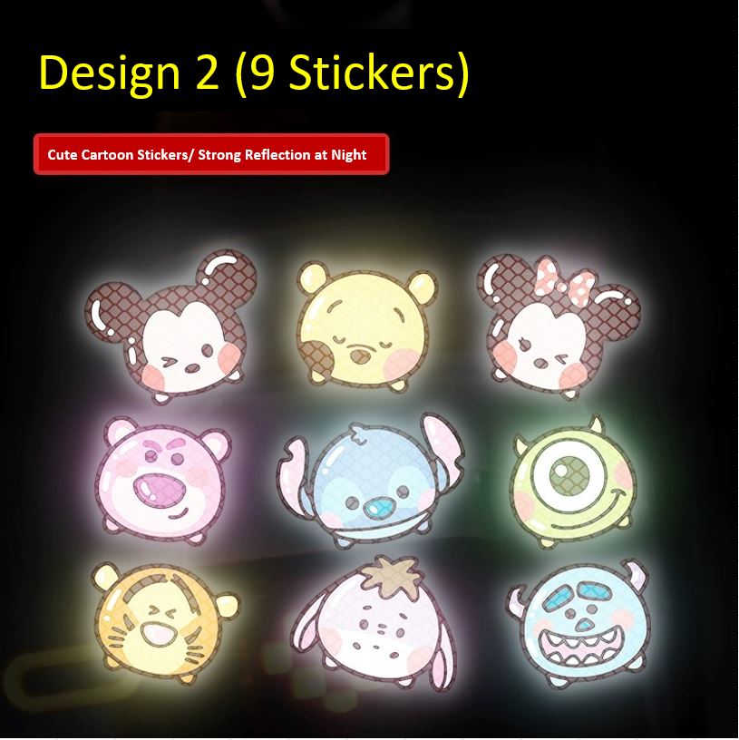 Cute Cartoon Reflective Stickers