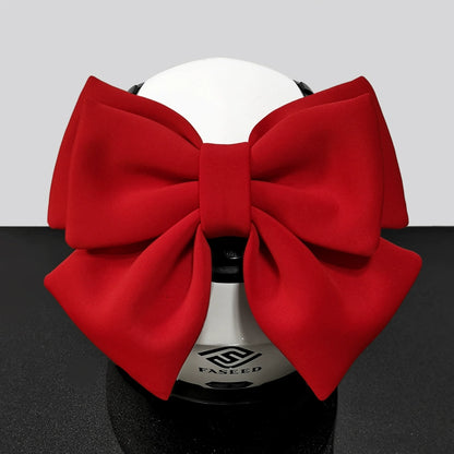 Double Bow Ribbon Helmet Accessory