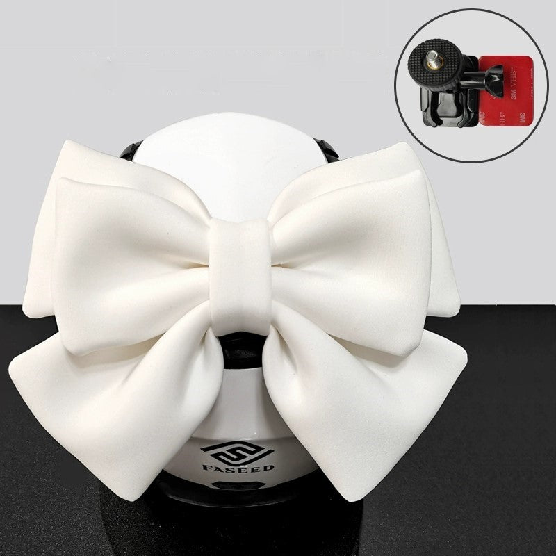 Double Bow Ribbon Helmet Accessory