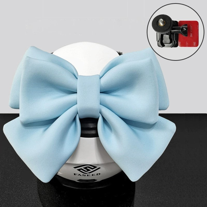 Double Bow Ribbon Helmet Accessory