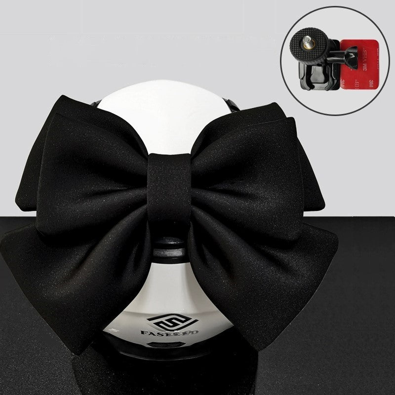 Double Bow Ribbon Helmet Accessory